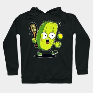 Pickle Playing Pickleball - Funny Pickleball Paddleball Hoodie